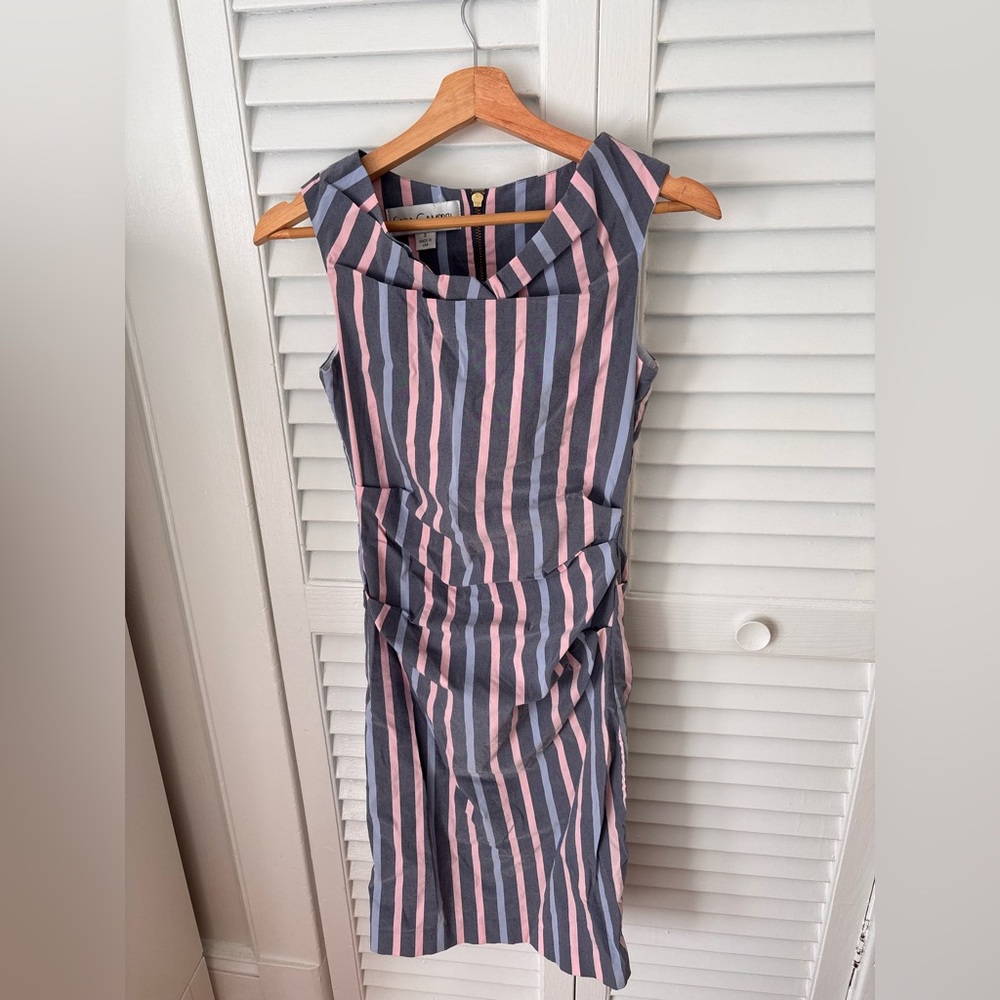 Sara Campbell Striped Midi Dress